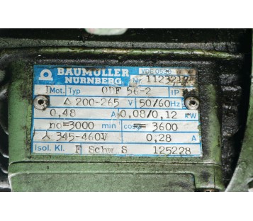 BAUMULLER  GNA 112 LV GNA112LV 361533 + HUBNER GTB 9.06L/420 + 0DF 56-2 