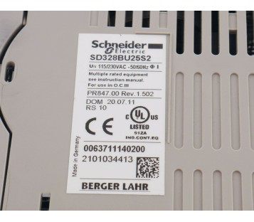 SCHNEIDER SD328BU25S2 AC SERVO DRIVE