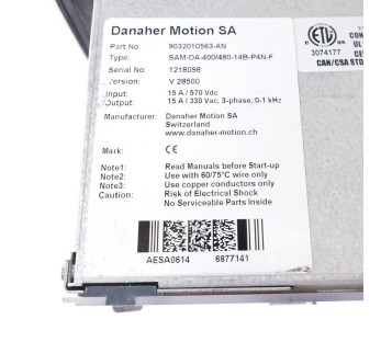 DANAHER MOTION 9032010563-AN SAM-DA-400/480-14B-P4N-F SAMDA40048014BP4NF