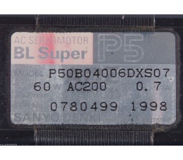 SANYO BL SUPER AC SERVOMOTOR  P50B04006DXS07 