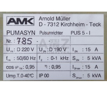 AMK PUMASYN  PUS 5-I PUS5I PUS5-I PUS 5I  950 412 0039 9504120039