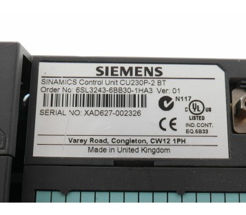 SIEMENS 6SL3243-6BB30-1HA3 CU230P-2BT 6SL32436BB301HA3 
