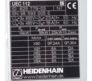 HEIDENHAIN UEC 112 UEC112 625 779-03  625779-03 62577903