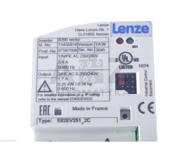 LENZE E82EV251_2C  E82EV251K2C E82EV2512C  13435816 07567508   