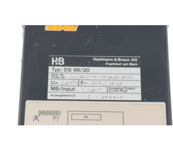 H&B DS 96/20 DS96/20 DS9620 HARTMANN BRAUN