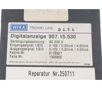 WIKA TRONIC LINE 907.15.530 90715530 2178927 1306650 