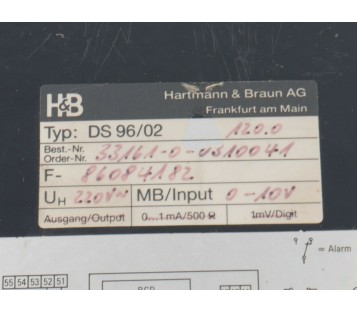 H&B DS 96/02 DS9602 