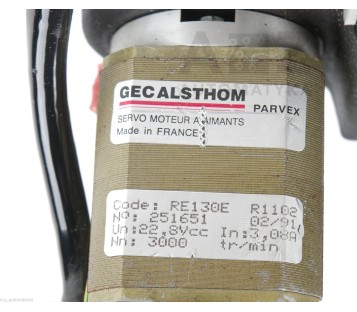 GEC ALSTHOM SERVO MOTEUR RE130E R1102 251698 + GEC ALSTHOM TBN103 R0010