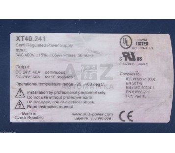 PULS DIMENSION POWER SUPLY  XT40.241 XT40241  353..00B