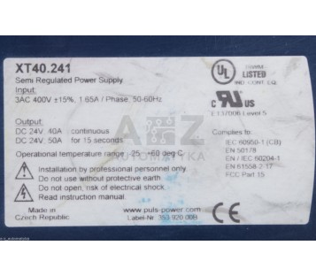 PULS DIMENSION POWER SUPLY  XT40.241 XT40241  353..00B