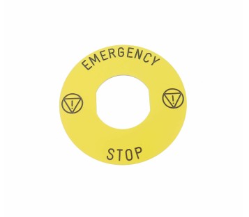 EMERGENCY STOP BUTTON GASKET SIGN  ! NEW !