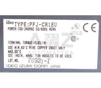 IDEC IZUMI FA-1J FA1J  PFJ-CR1EU PFJCR1EU 