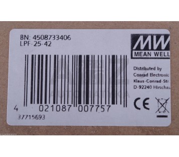 MEAN WELL LPF-25-42  LPF2542  42vdc 0,6A 600mA ! NEW !