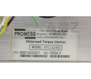 PROMESS MTC-20/400 6001A00201  MTC20400 6001A00201 