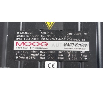 MOOG G400 SERIES G405-533  G405533G5L10 