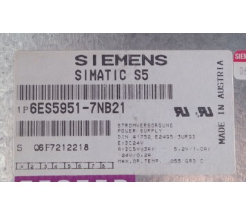 SIEMENS SIMATIC S5 6ES5951-7NB21 6ES59517NB21 