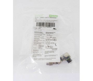 MURR 7000-12671-0000000 M12 FEMALE ANGLE 90° 2LED PLUG 7000126710000000 ! NEW !
