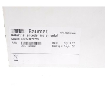 BAUMER GI355.022C215 11031202 INDUSTRIAL ENCODER INCREMENTAL  ! NEW ! 