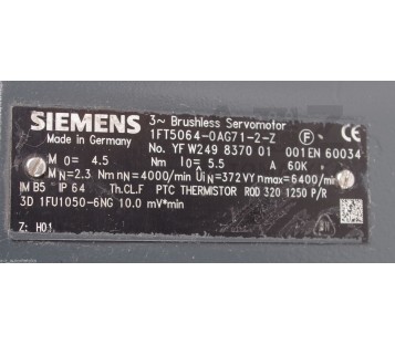 SIEMENS 1FT5064-0AG71-2-Z  1FT50640AG712Z ! NEW !