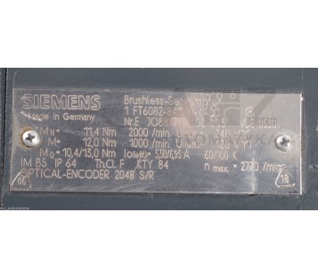 SIEMENS 1FT6082-8AC71-4AD3  1FT60828AC714AD3