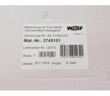 WOLF 2745101 DPT-FLOW DIFFERENTAIL PRESSURE TRANSMITER ! NEW !