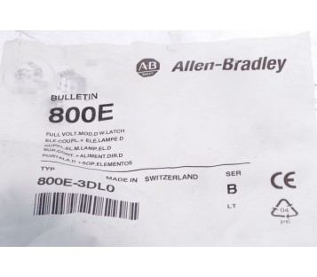 ALLEN BRADLEY BULLETIN 800E 800E-3DL0  800E3DL0  ! NEW !