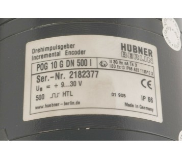 HUBNER POG 10 G DN 500 I + POG 10 G D 1024 ! NEW ! 