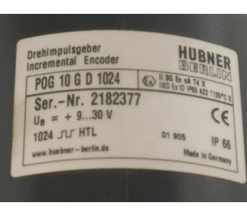 HUBNER POG 10 G DN 500 I + POG 10 G D 1024 ! NEW ! 