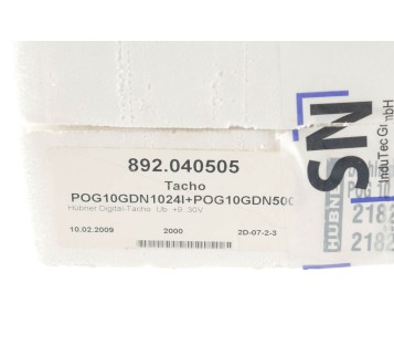 HUBNER POG 10 G DN 500 I + POG 10 G D 1024 ! NEW ! 