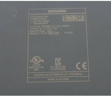 SIEMENS 6EP1353-2BA00 6EP13532BA00 POWER SUPPLY