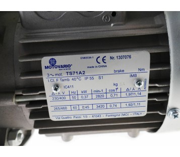 MOTOVARIO TS71A2 1307076 + NMRV 050 6513845002 MOTOVARIO