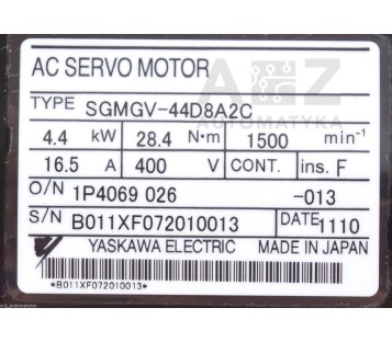 YASKAWA AC SERVO MOTOR SGMGV-44D8A2C  SGMGV44D8A2C ! NEW !