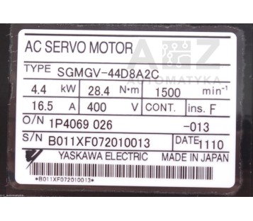 YASKAWA AC SERVO MOTOR SGMGV-44D8A2C  SGMGV44D8A2C ! NEW !