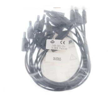 240-IEC-25-BLACK PACK 10 Stacking Banana Plugs Patch Lead ! 10PCS ! NEW ! 