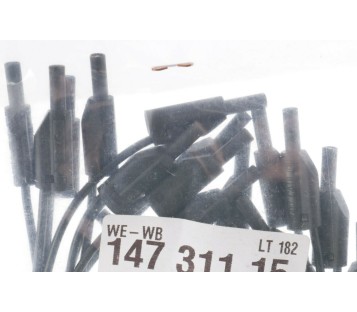 240-IEC-25-BLACK PACK 10 Stacking Banana Plugs Patch Lead ! 10PCS ! NEW ! 