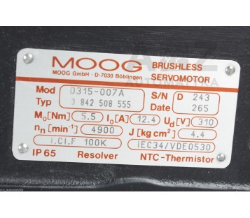 MOOG D315-007A 3 842 508 555  D315007A 3842508555