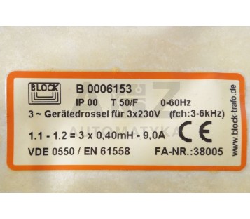 NORD NORDAC COIL BLOCK B 0006153 B0006153 38005 