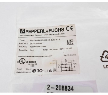 PEPPERL+FUCHS OBT300-R100-2EP-IO-0,3M-V1-L 267075-0088 ! NEW !