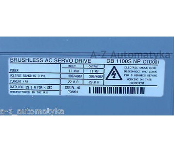 CONTROL TECHNIQUES DIGITAX DB 1100S NP CTD001 ( DB1100S ) 11KW 26A  AC SERVO