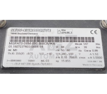 SEW MGFAT2-DSM-SNI-B/ECR/WA  MGFAT2DSMSNIBECRWA  01.1927237603.0001.14