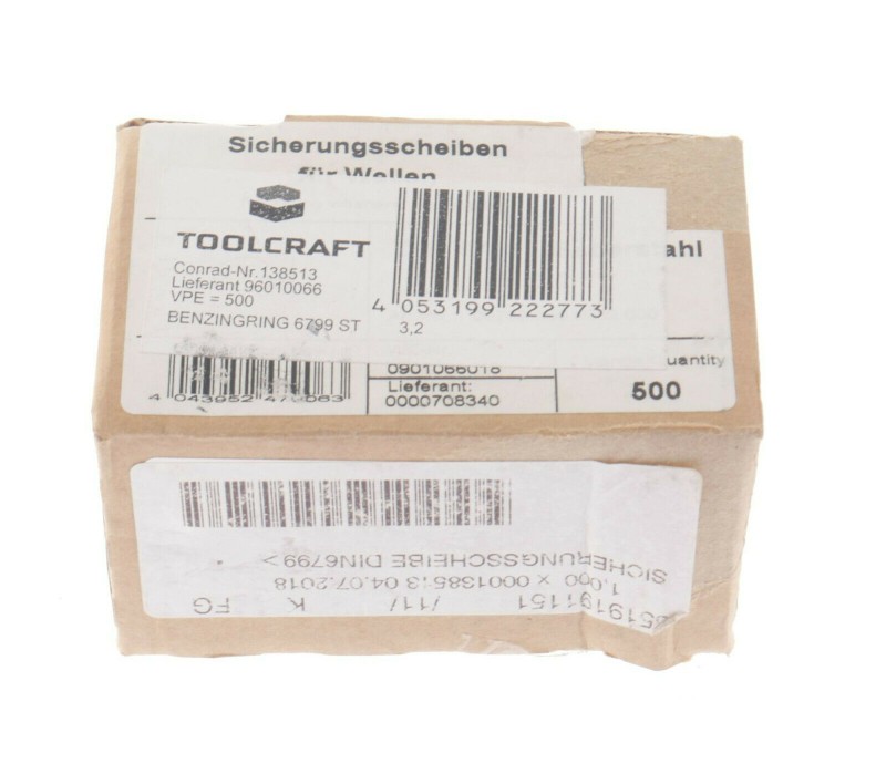 TOOLCRAFT 138513 Locking washers Inside diameter: 3.2 mm ! 100PCS ! NEW ! 