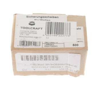 TOOLCRAFT 138513 Locking washers Inside diameter: 3.2 mm ! 100PCS ! NEW ! 