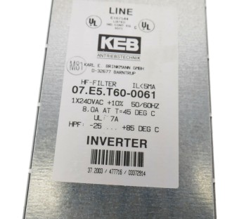 KEB HF-FILTER 07.E5.T60-0061 07E5T600061 