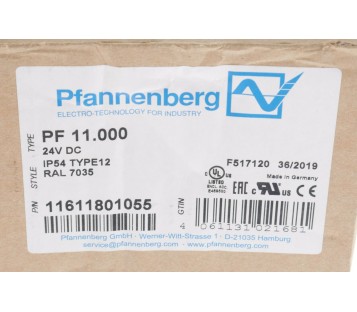 PFANNENBERG PF 11.000 11611801055 PF11.000 CABINET FAN ! NEW ! 