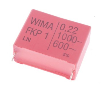 WIMA FKP1 220nF 0.22uF 1000VDC 600VAC 5% ! 10PCS ! NEW ! 