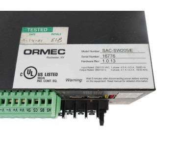 ORMEC SAC-SW205/E  SACSW205E