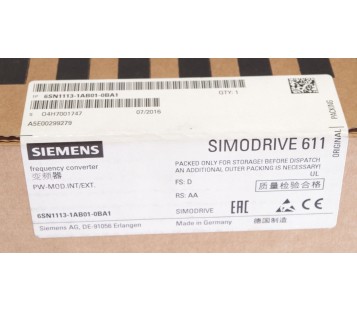 SIEMENS 6SN1113-1AB01-0BA1 6SN11131AB010BA1  ! NEW !