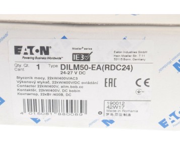 EATON DILM50-EA(RDC24) DILM50EARDC24 ! NEW ! 