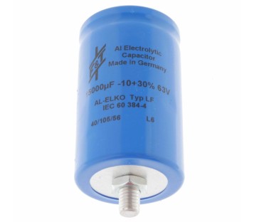 F&T 15000UF CAPACITOR -10+30% 63V AL.-ELKO TYP LF ! 2PCS ! NEW ! 