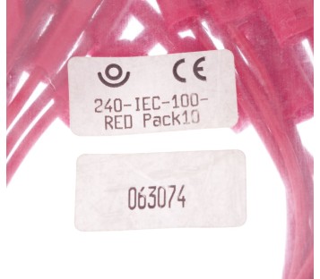 240-IEC-100-RED 2mm Stacking Banana Plugs Patch Lead ! 6PCS ! NEW !